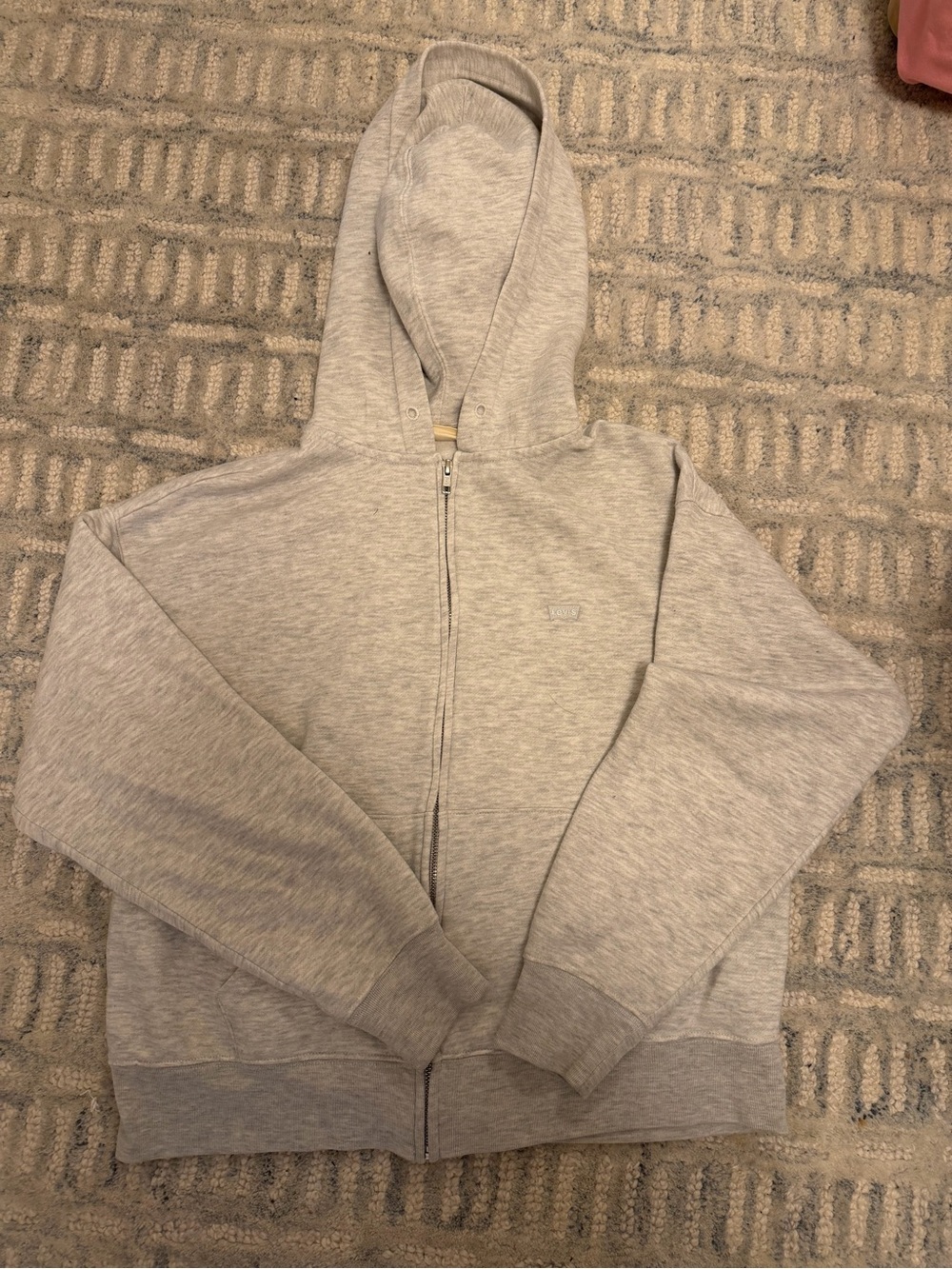Levi's Light Gray Kids Zip-Up Hoodie